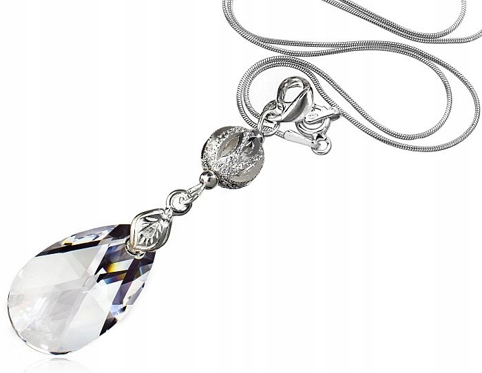 

Kryształy Piękny Naszyjnik Crystal Srebro Arande