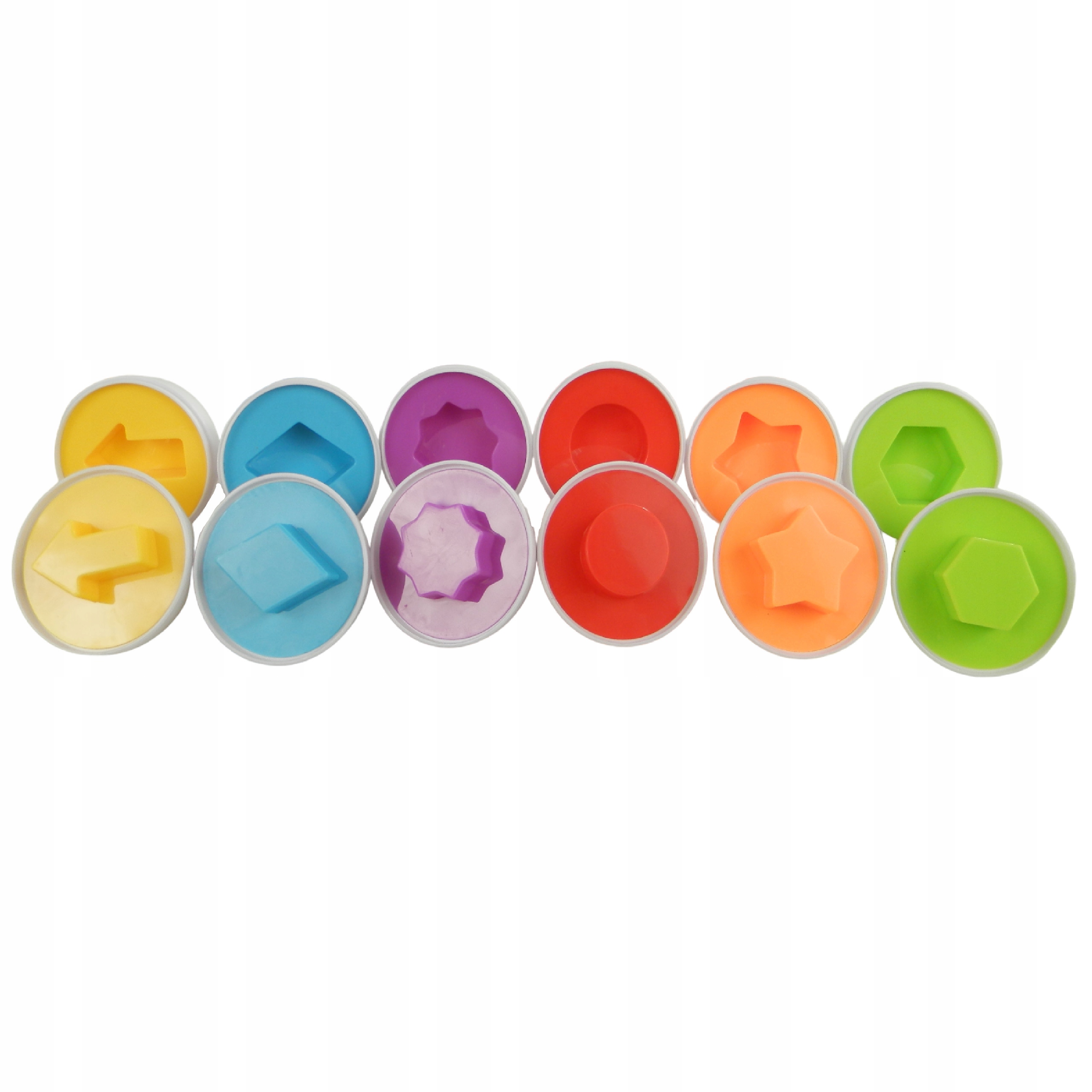 Układanka sorter jajka Montessori kolory DF24B Wysokość produktu 7 cm