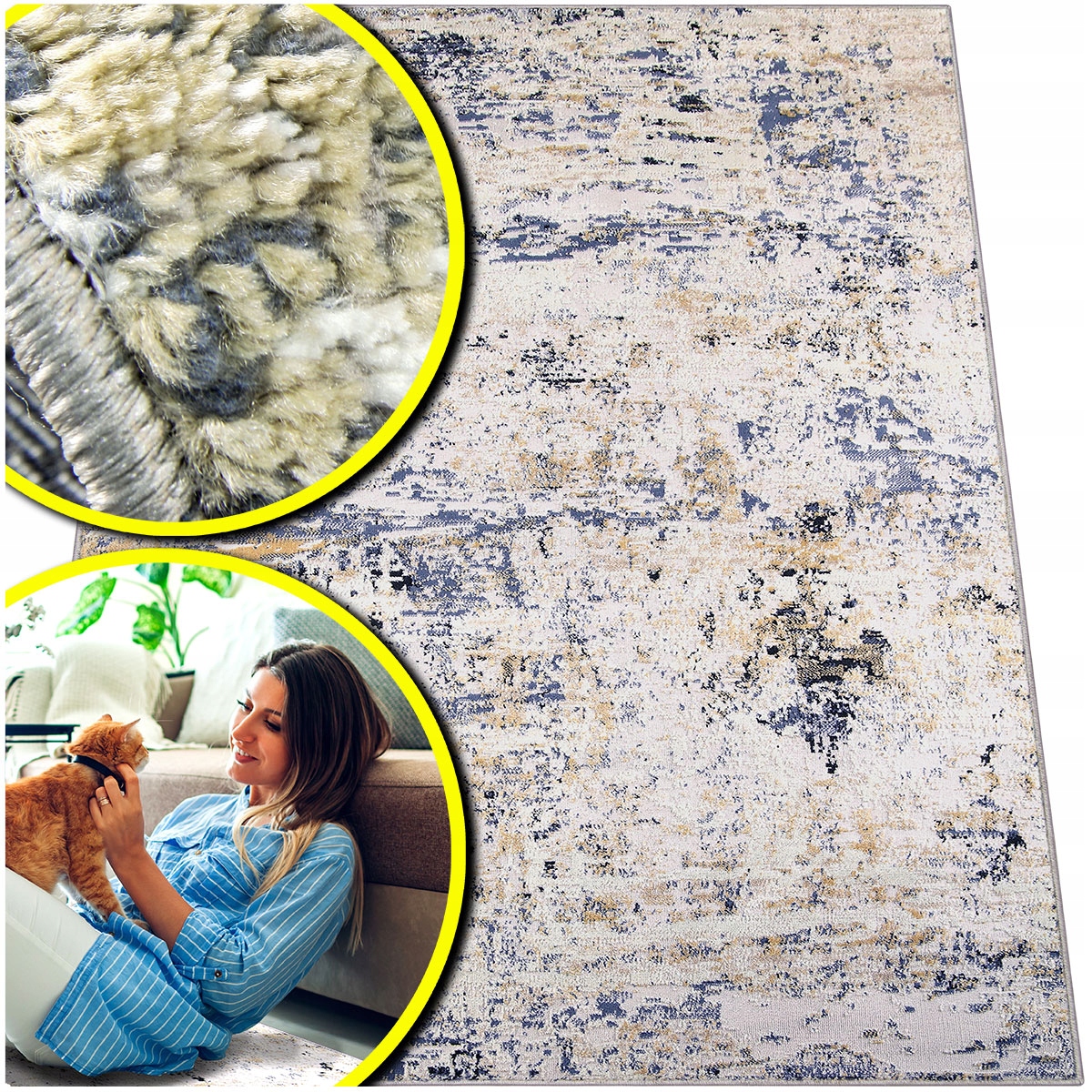 Szary Dywan Do Salonu Laila 2229 Beżowy Dywan Do Sypialni Do Pokoju 120x170