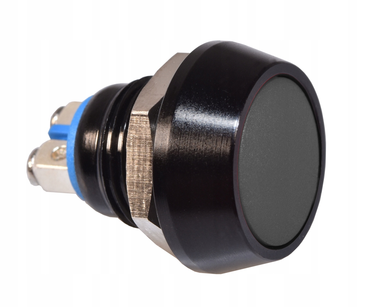 Przycisk przełącznik chwilowy PBW12 2A czarny