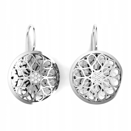 

Srebrne Kolczyki Przestrzenne Na Biglu Srebro 925