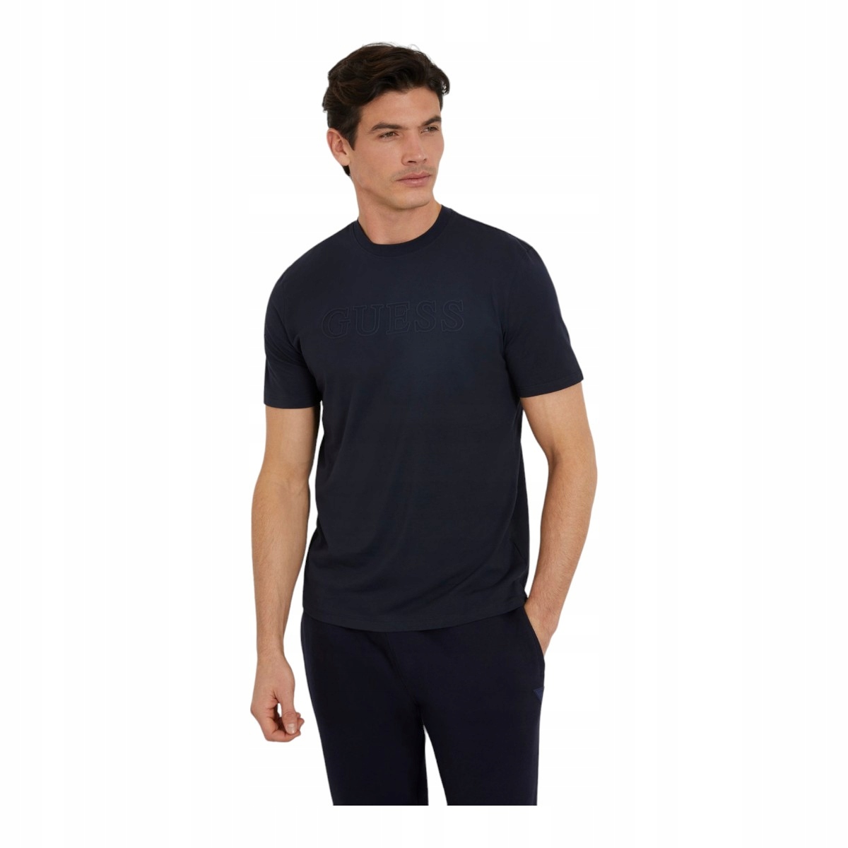 Guess Pánské Tričko Ss Alphy T-shirt Tmavě Modré r.XL