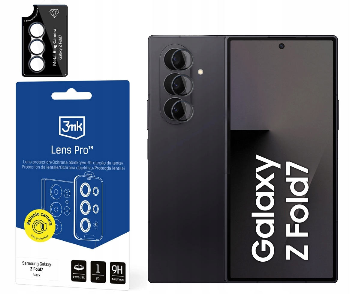 Sklo Lens Protection Pro 3MK pro Samsung Galaxy Z Fold 7 černé 1 Ks