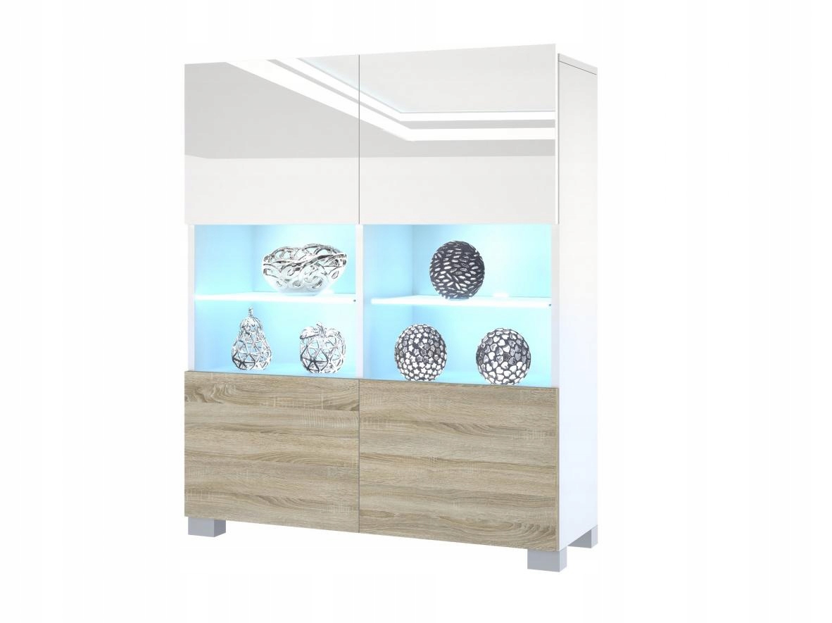 Komoda biała połysk PREMIUM szafka 100cm do salonu Kolekcja Premium