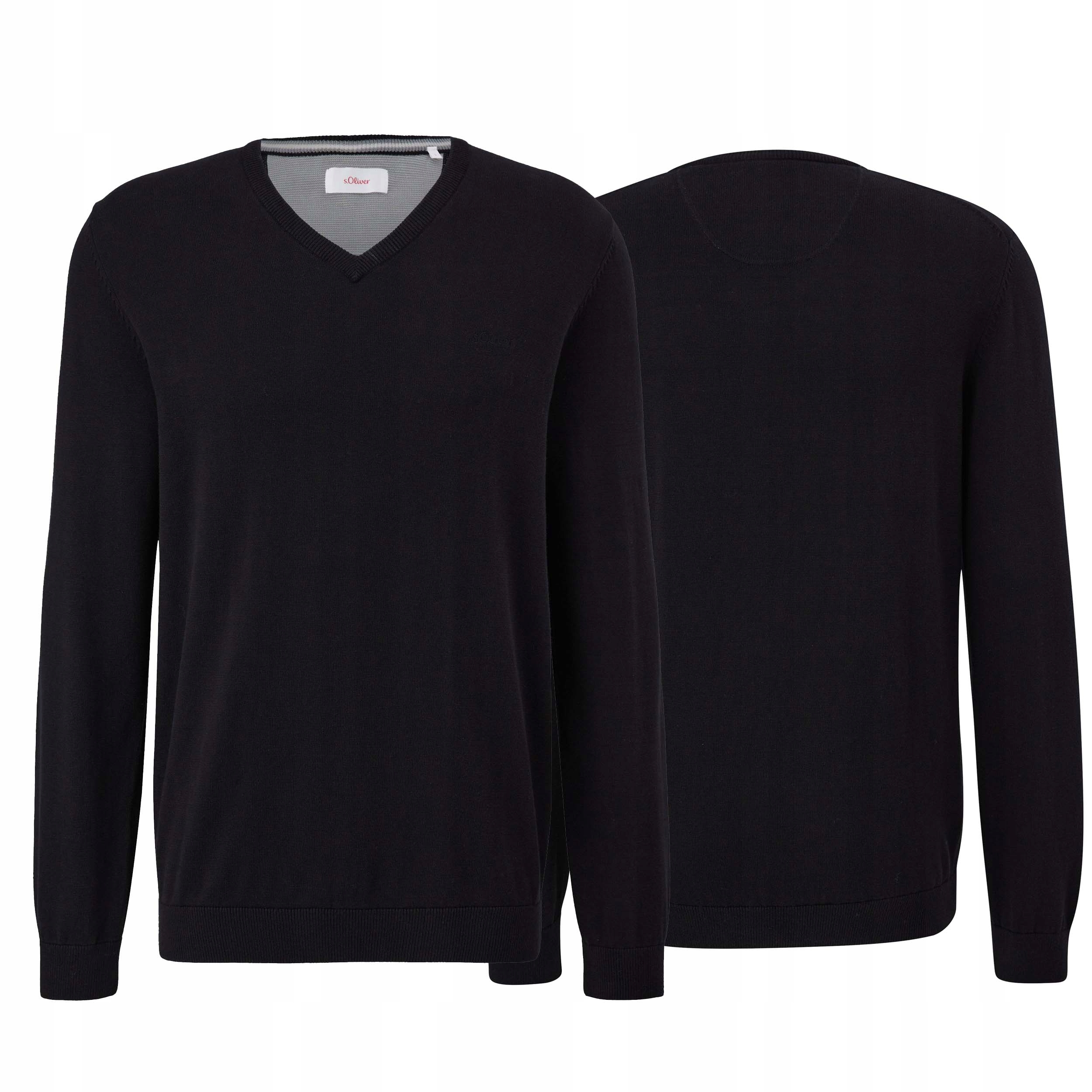 Pánsky sveter s.Oliver čierny Regular Fit - 3XL