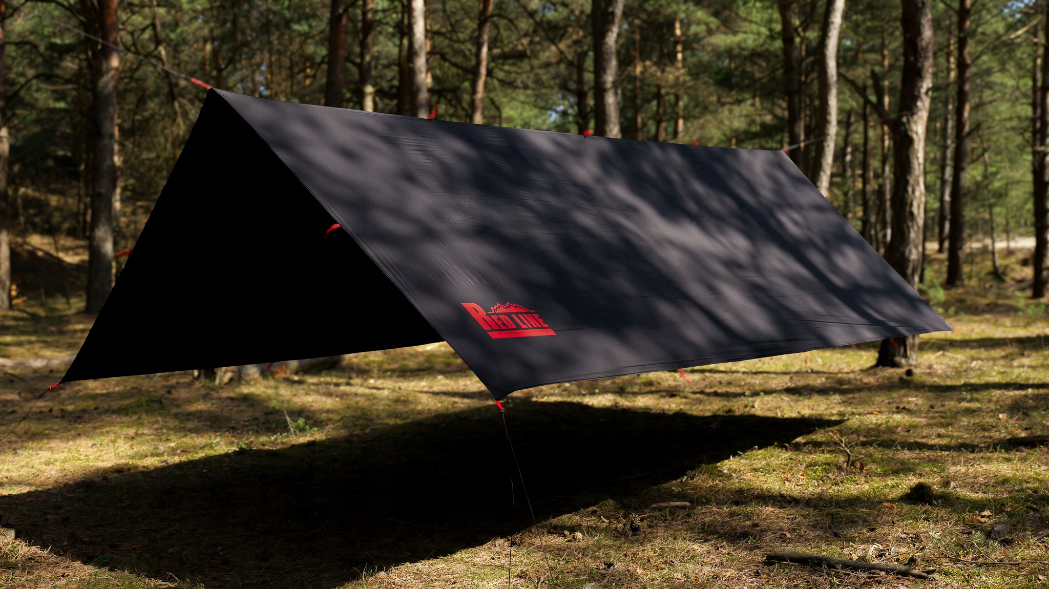 Plachta Bivaková Tarp TigerWood RedLine 3x4 m černá