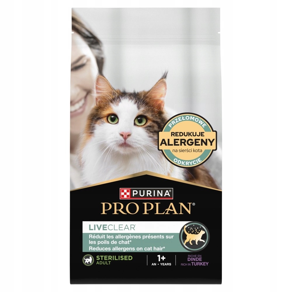 Purina Pro Plan Liveclear Sterilised Adult Bogata w Indyka 2,8kg