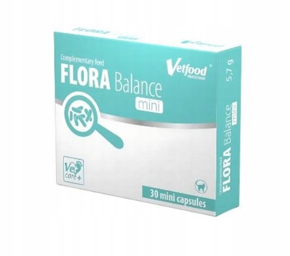 Levně Prebiotikum Flora Balance Mini Vetfood doplněk pro kočky 30 kapslí