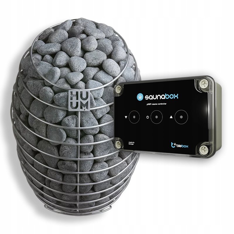 Sada: Saunová pec Huum Drop 9 Ovládač SaunaBox WiFi Snímač teploty