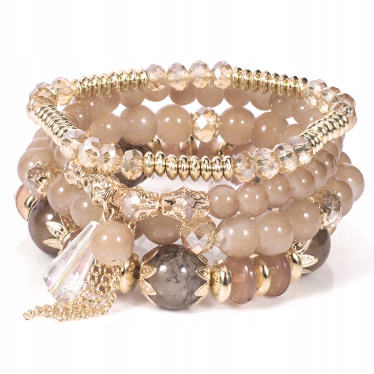 

Zestaw Bransoletek koraliki Kryształki