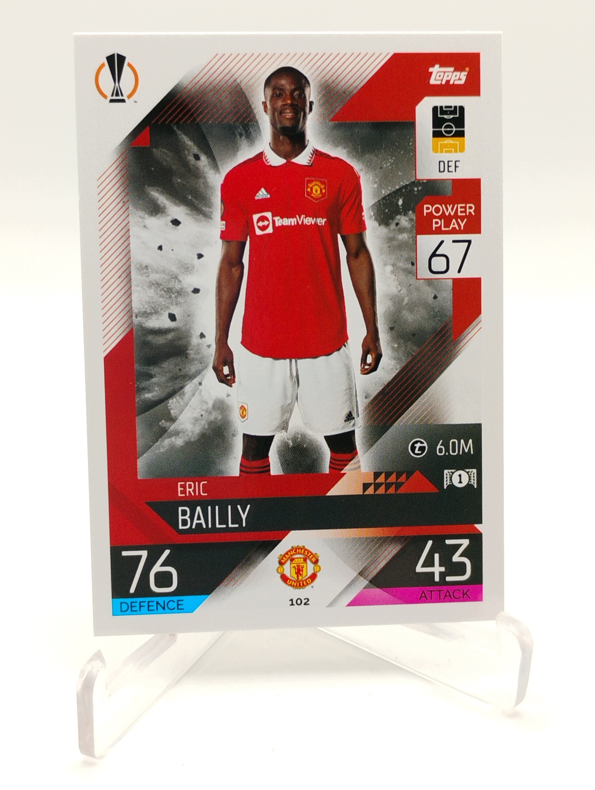 Topps Match Attax 2022-2023 Base Card 102 Eric Bailly Manchester United