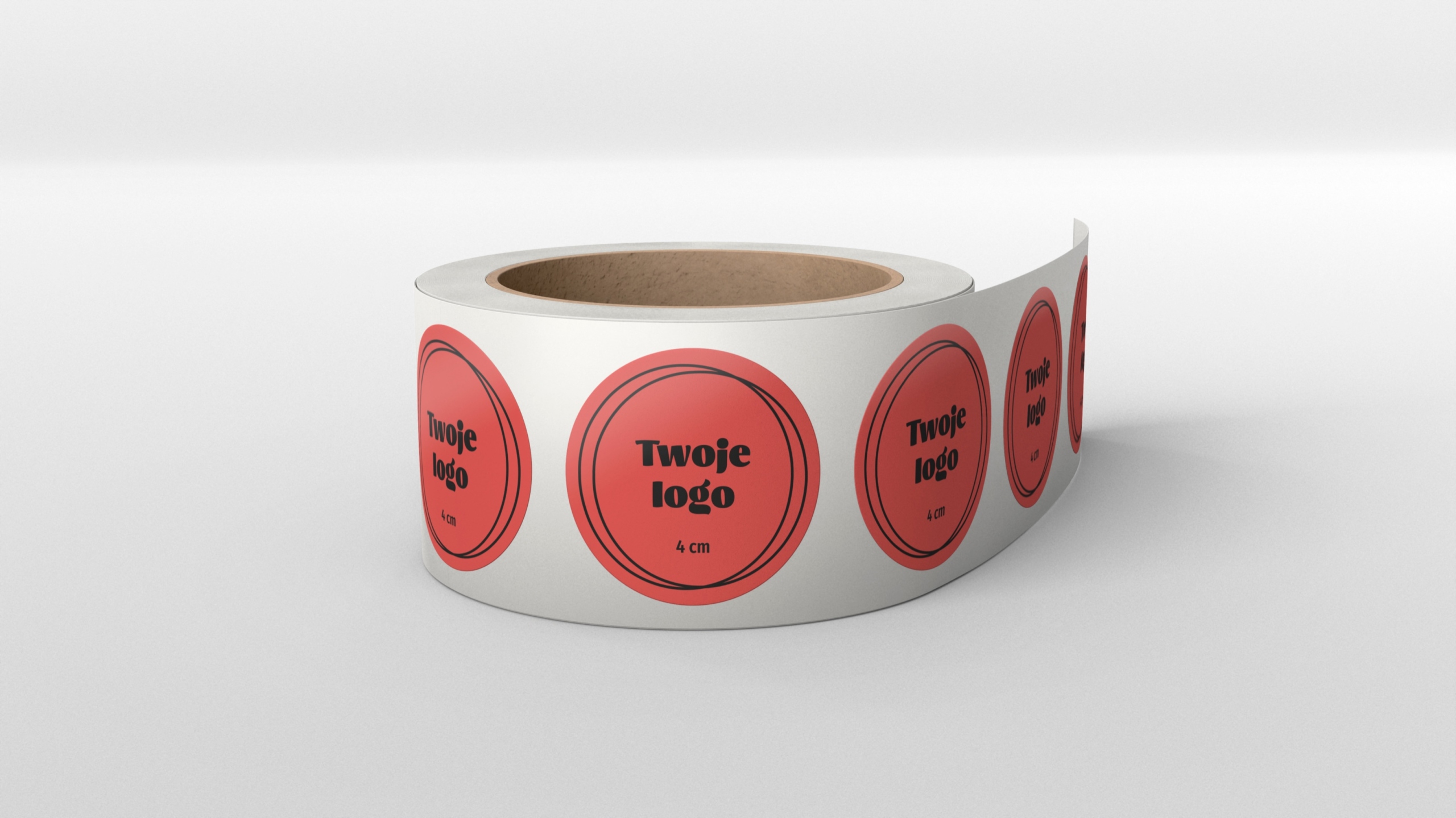 Etykiety Nadruk Kod QR Kreskowy Logo Napis 4cm 100 EAN (GTIN) 5906412240117