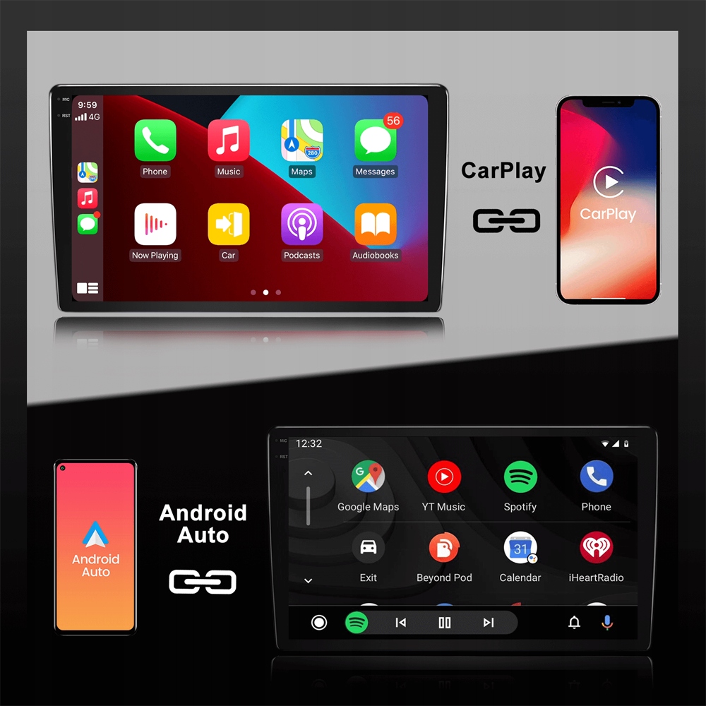 RADIO ANDROID 13 TOYOTA COROLLA VERSO 2004-2009 ANDROID AUTO CARPLAY 4G/64G Rodzaj akcesoryjny