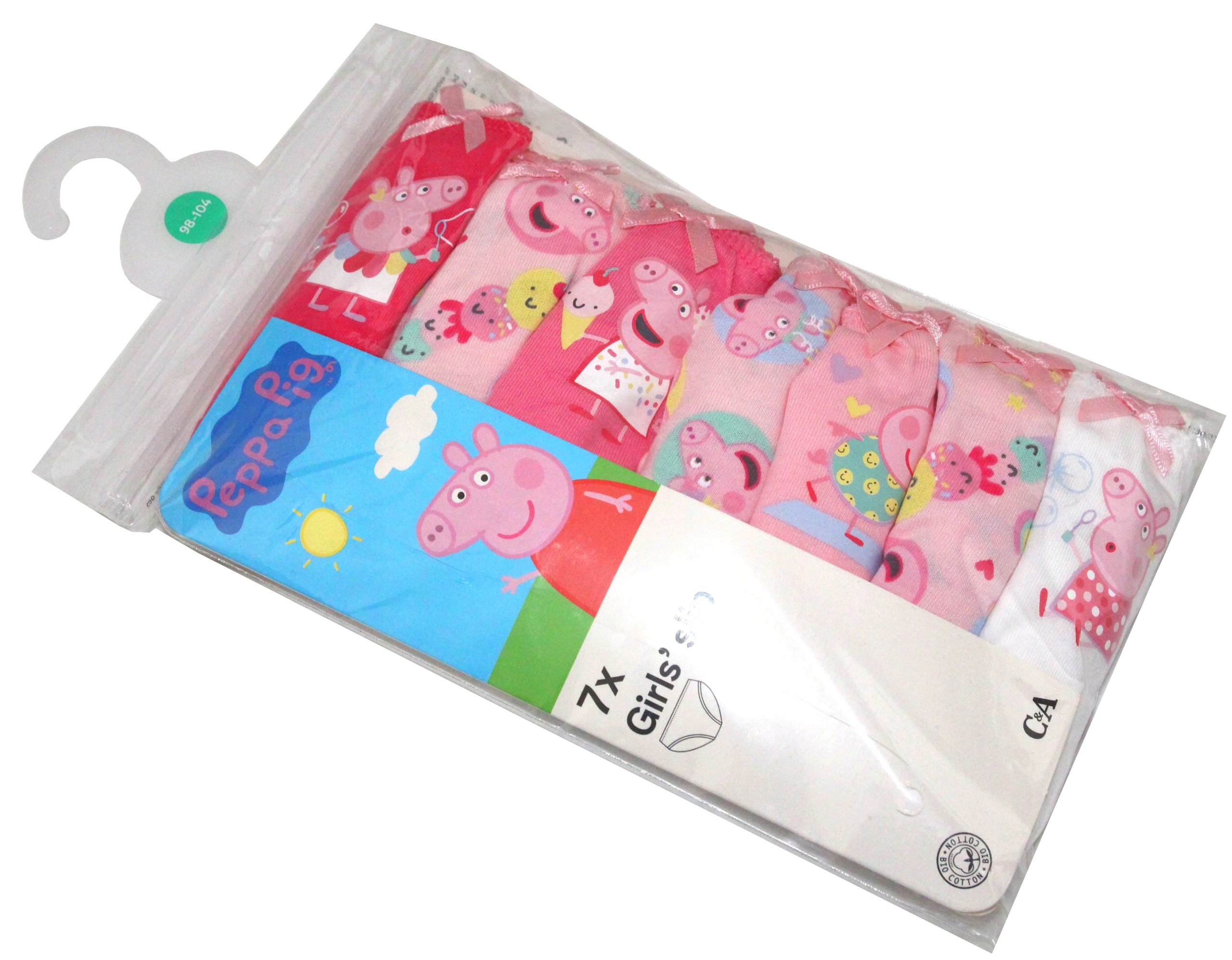 

C&a 7 pack Majtki Świnka Peppa róż 98/104