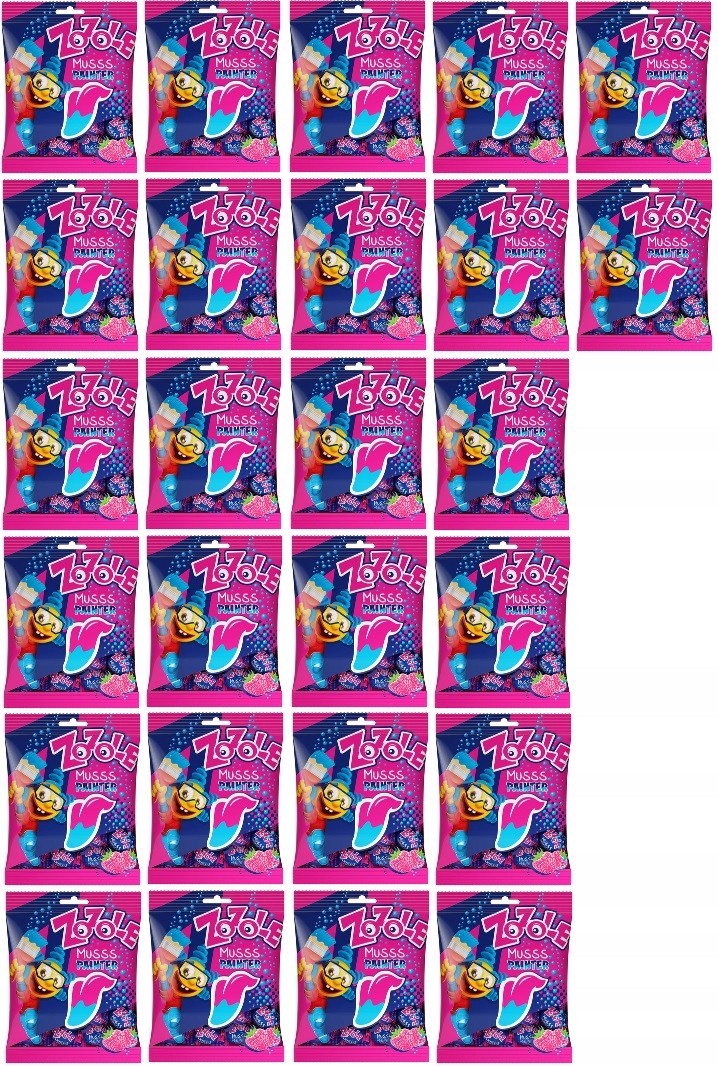 Levně 26 x 75 g Zozole Bonbóny Musss Painter malinové Kartonové