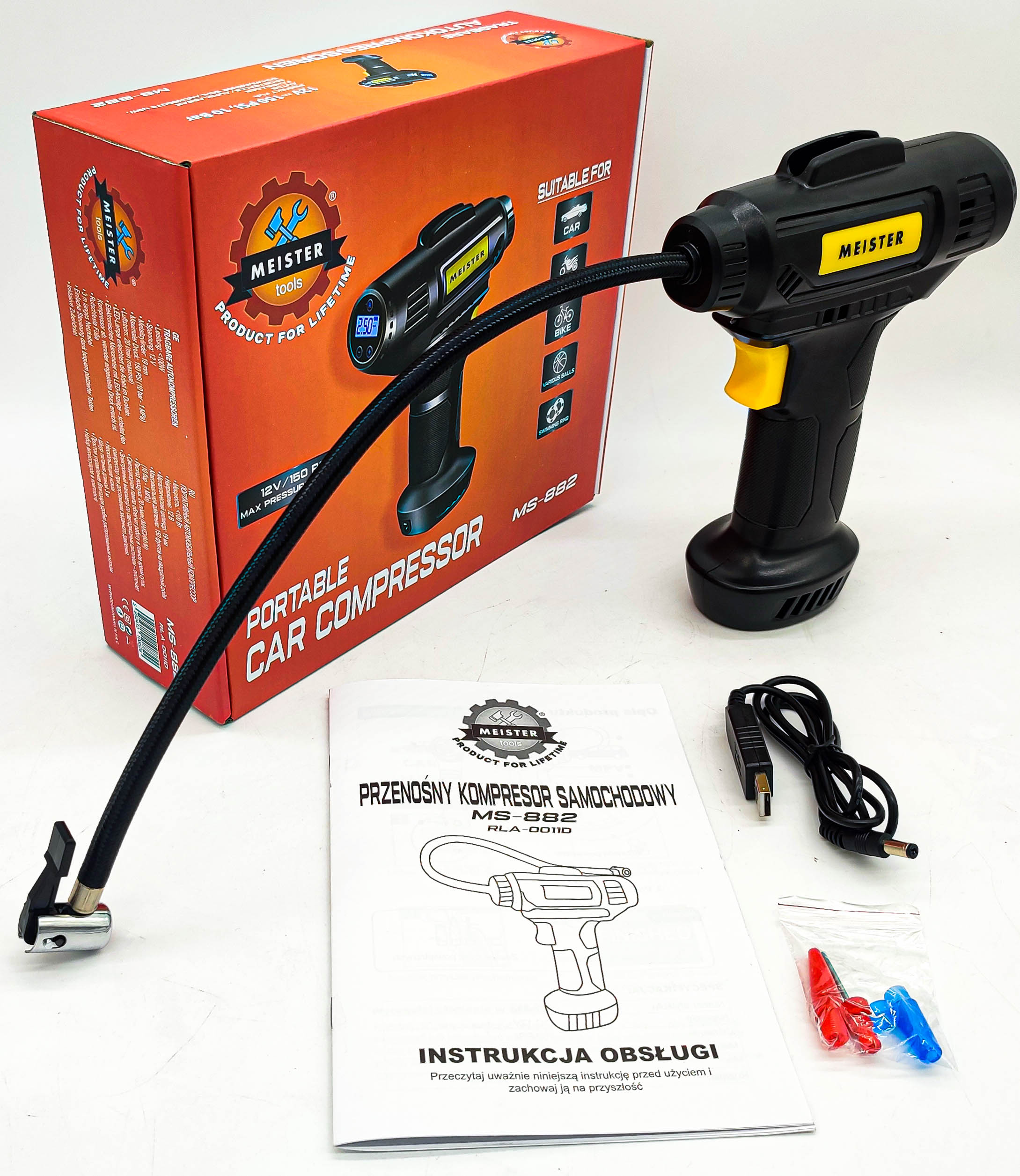 KOMPRESOR SAMOCHODOWY ROWEROWY SPREZARKA POMPKA