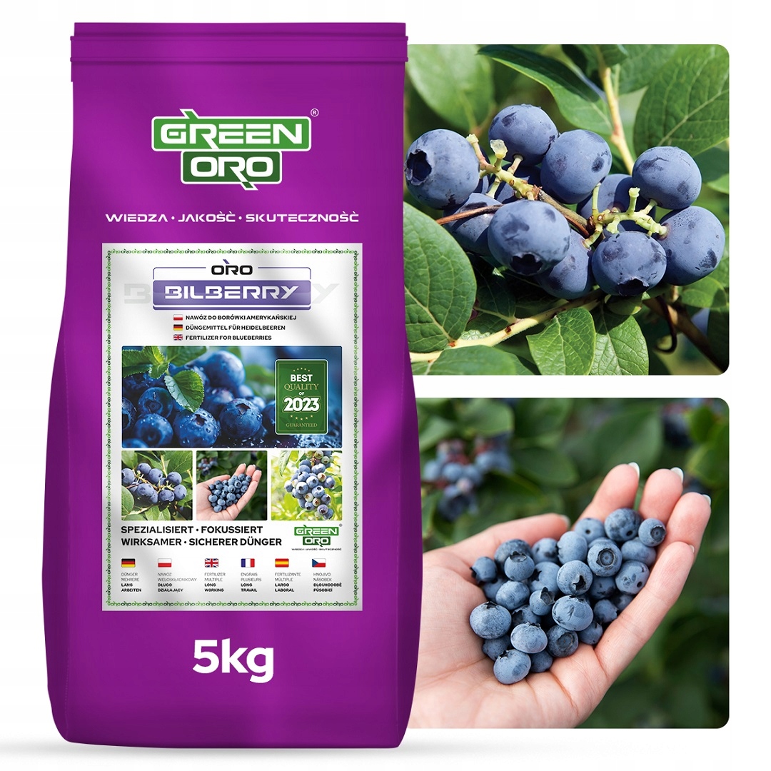 Hnojivo pro americkou borůvku 5 kg dlouhodobě působící až 100 dní Oro Bilberry