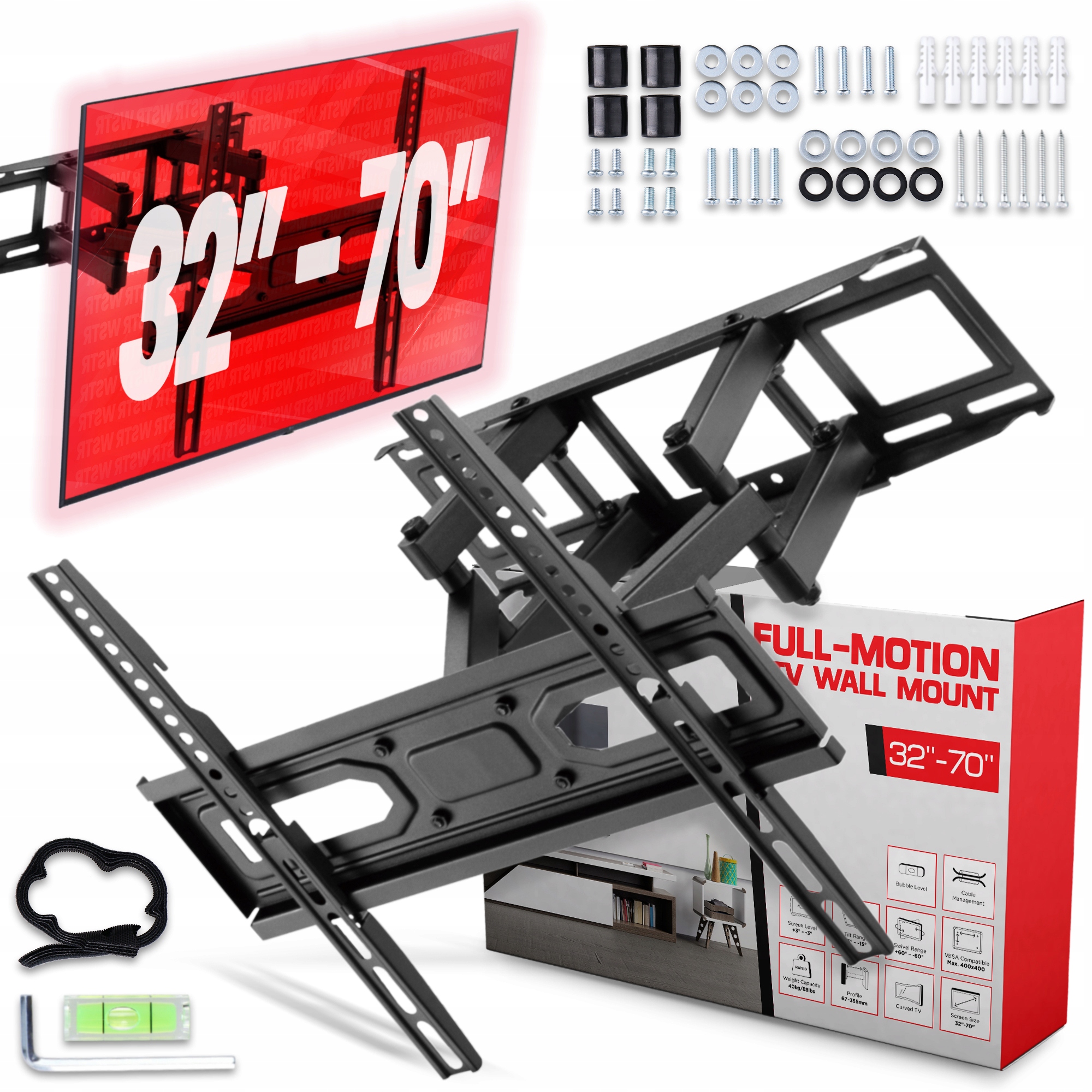 Uchwyt Telewizora Toshiba 32'' Wieszak Tv Ścienny Obrotowy Uchylny Rucho 0F