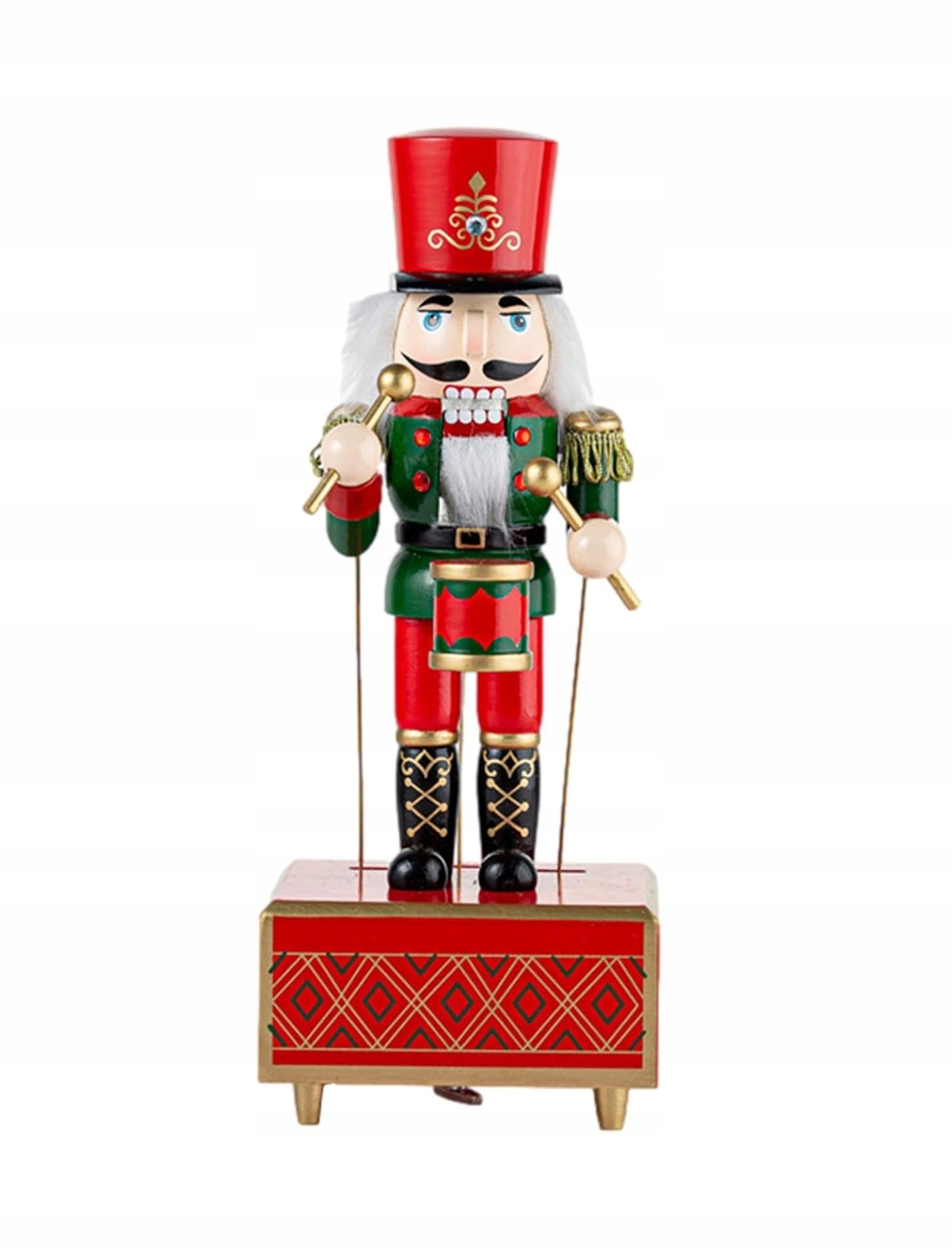 Louskáček figurka hrací skříňka vánoční dekorace pohyblivý voják