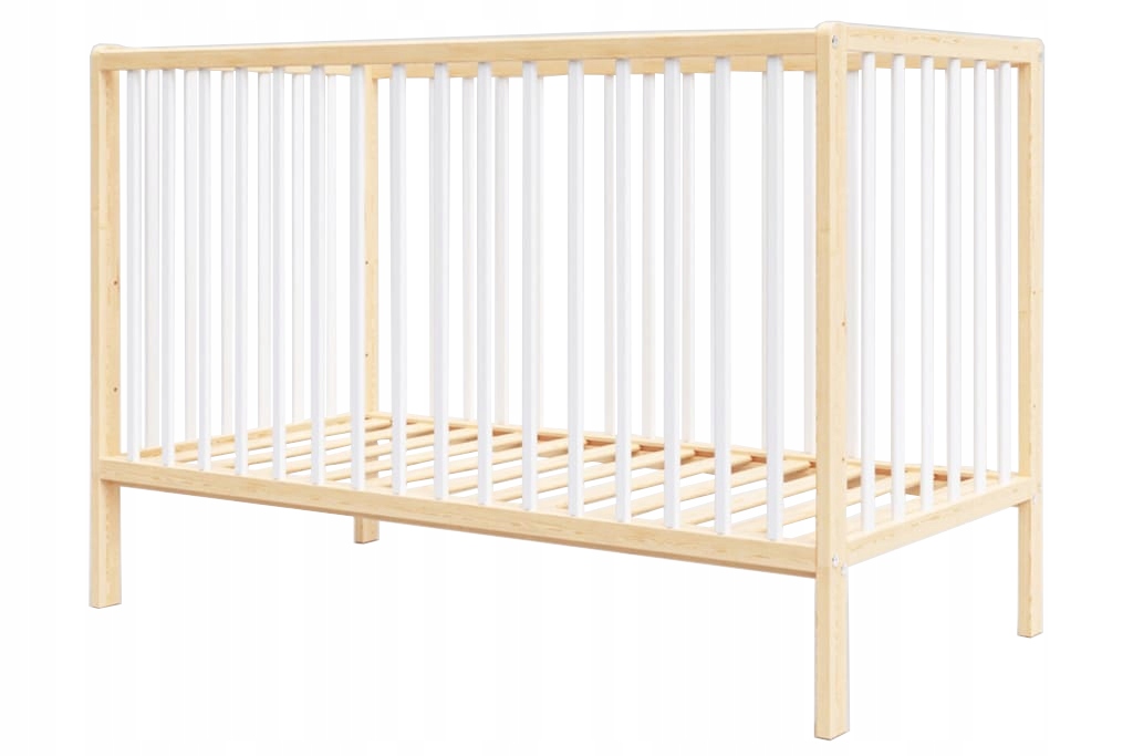 kojenecké Dominik bílá/borovice 120x60 kousátka norma Eu Lettino