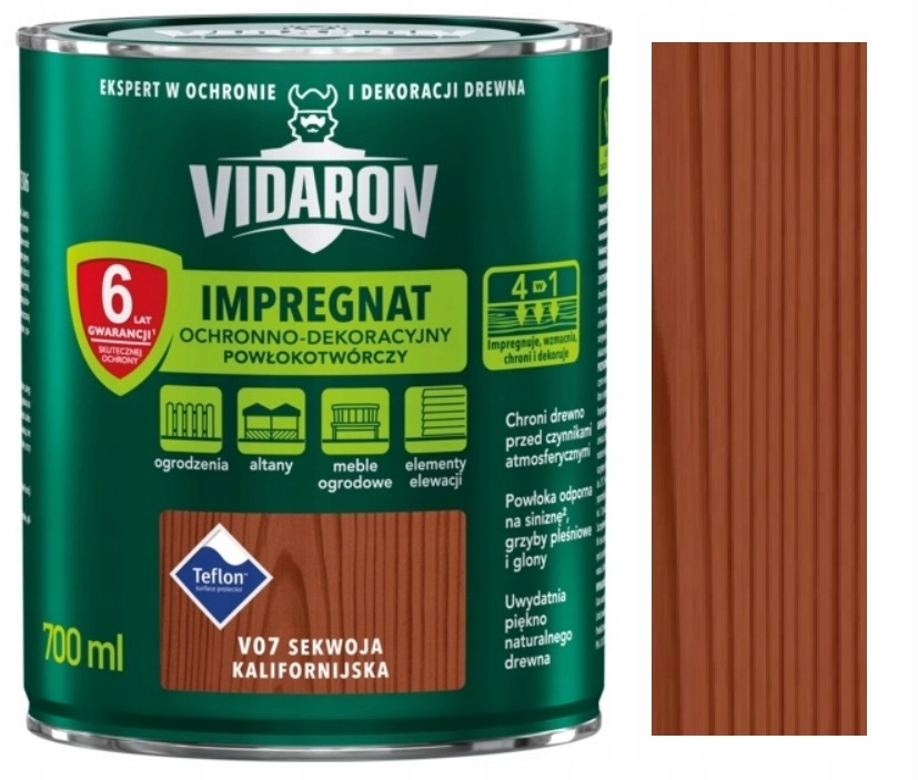 

Vidaron Impregnat Do Drewna 0,7L Sekwoja Kaliforn.