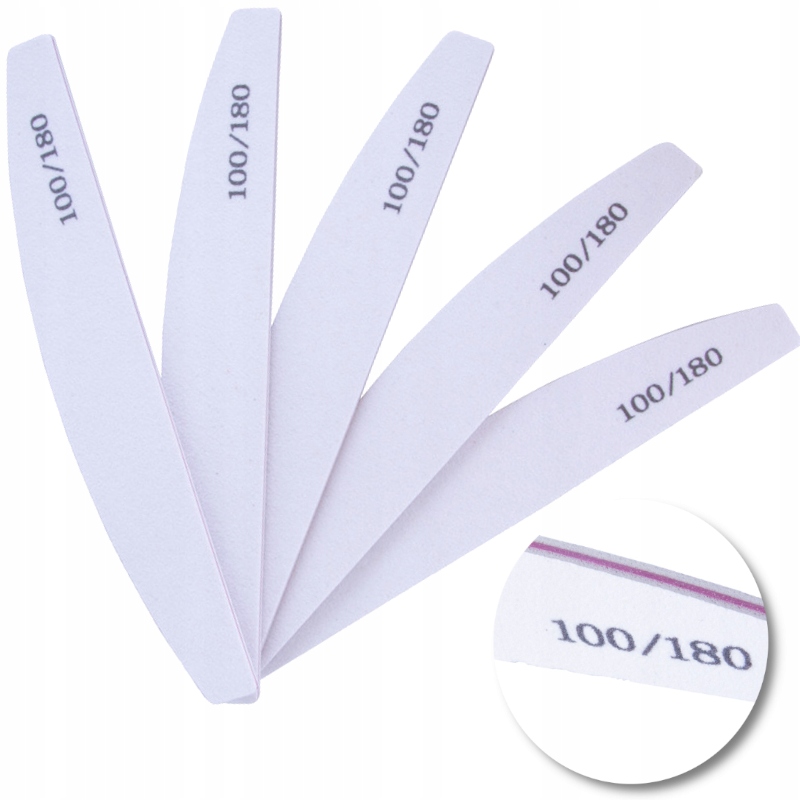 

5x Pilnik do paznokci Łódka półksiężyc 100/180