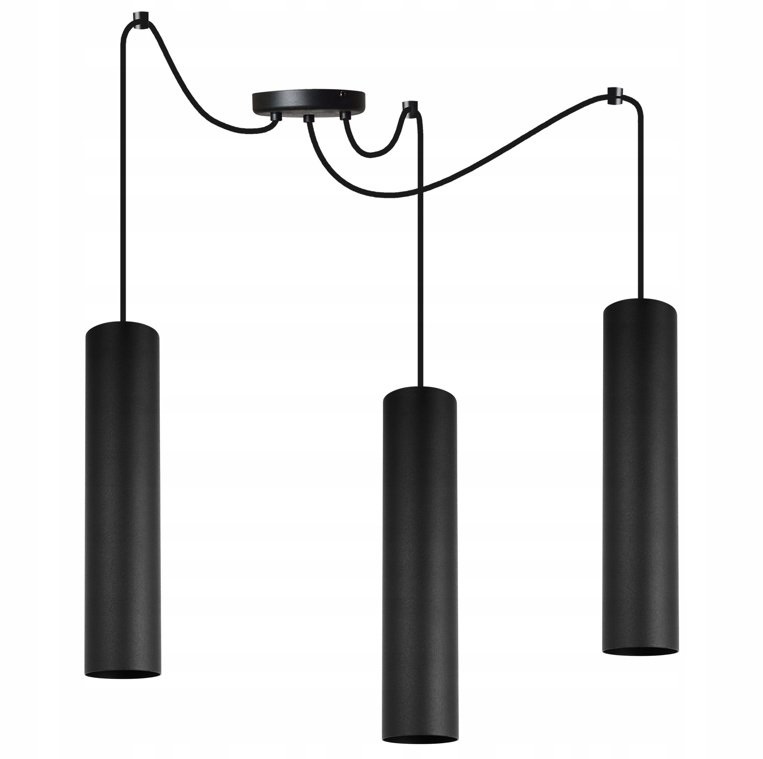 

Lampa Nowoczesna Wisząca Sufitowa Czarna Klosz Led