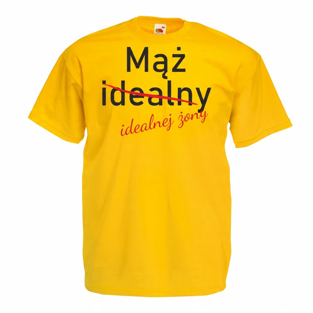 

Koszulka mąż idealnej żony ślub XL żółta
