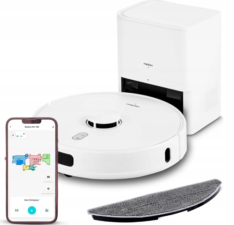 Robot Sprzątający 2W1 Samoopróżniający Mopujący Najmocniejszy 8000PA Pilot