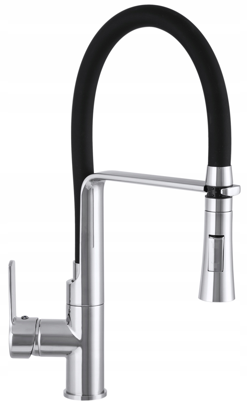 Kuchynský Kohútik S Výsuvným Výtokom, Chróm, Dvojfunkčná Batéria, Strieborný Vegas