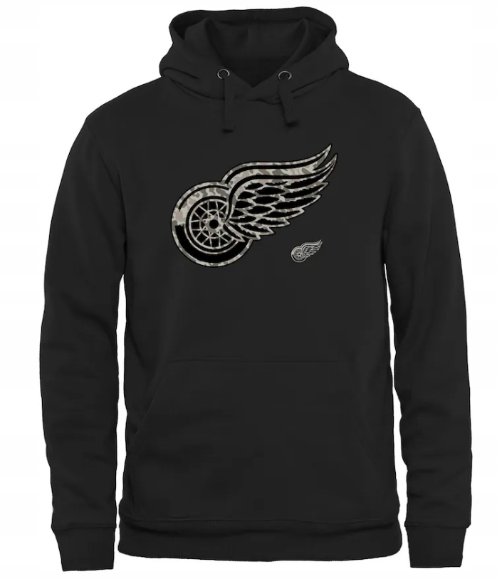 Męska bluza z kapturem Detroit Red Wings Black Rink Warrior Pullover Rozm.S