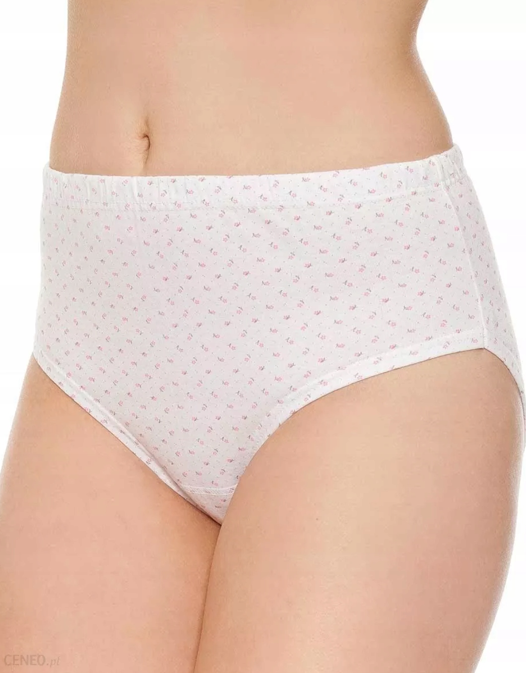 WADIMA HELENA KLASYCZNE MAJTKI BAWEŁNA BIAŁE DROBNY WZÓR ZESTAW 6 SZTUK XL