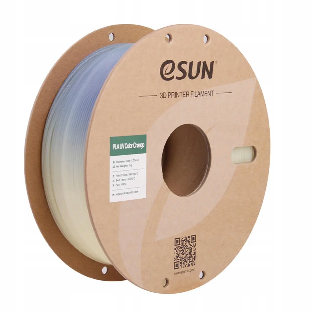 eSUN Pla Uv Filament zmiana koloru niebieski color change 1.75mm 1000g