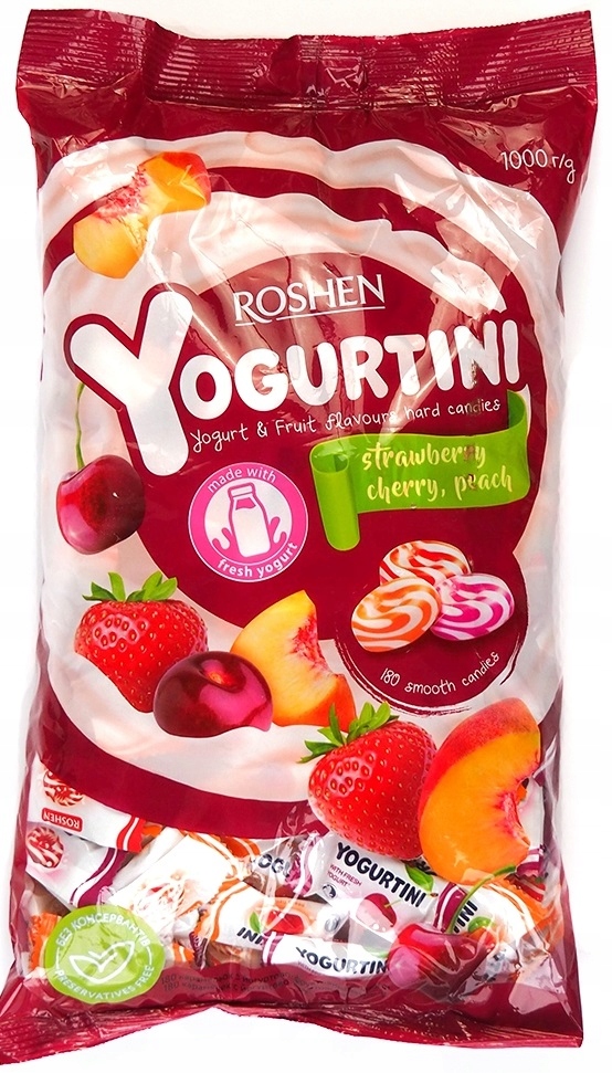 Cukierki yogurtini mix Roshen 8 x 1 kg