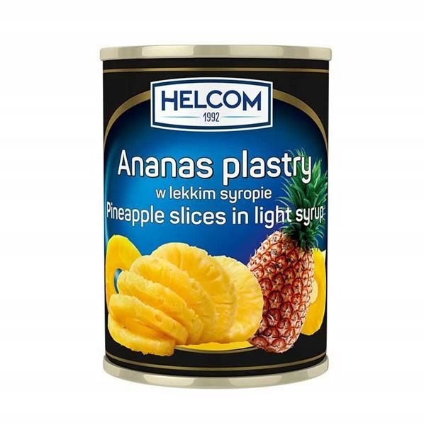 Ananas plastry w lekkim syropie Helcom 580 ml x 6 EAN (GTIN) 5907431657047