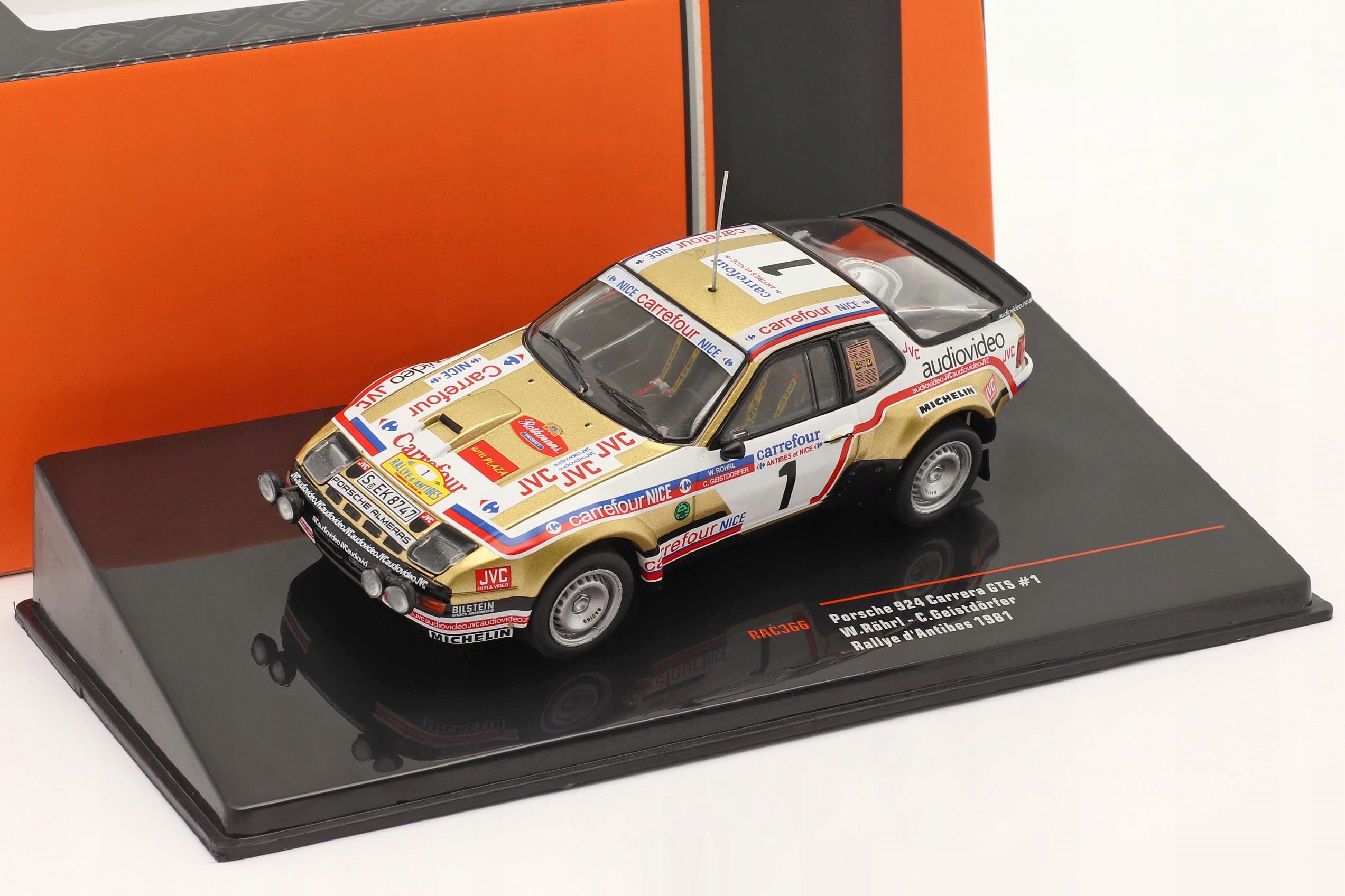 Ixo Porsche 924 Carrera #1 W.Roehrl d’Antibes 1:43