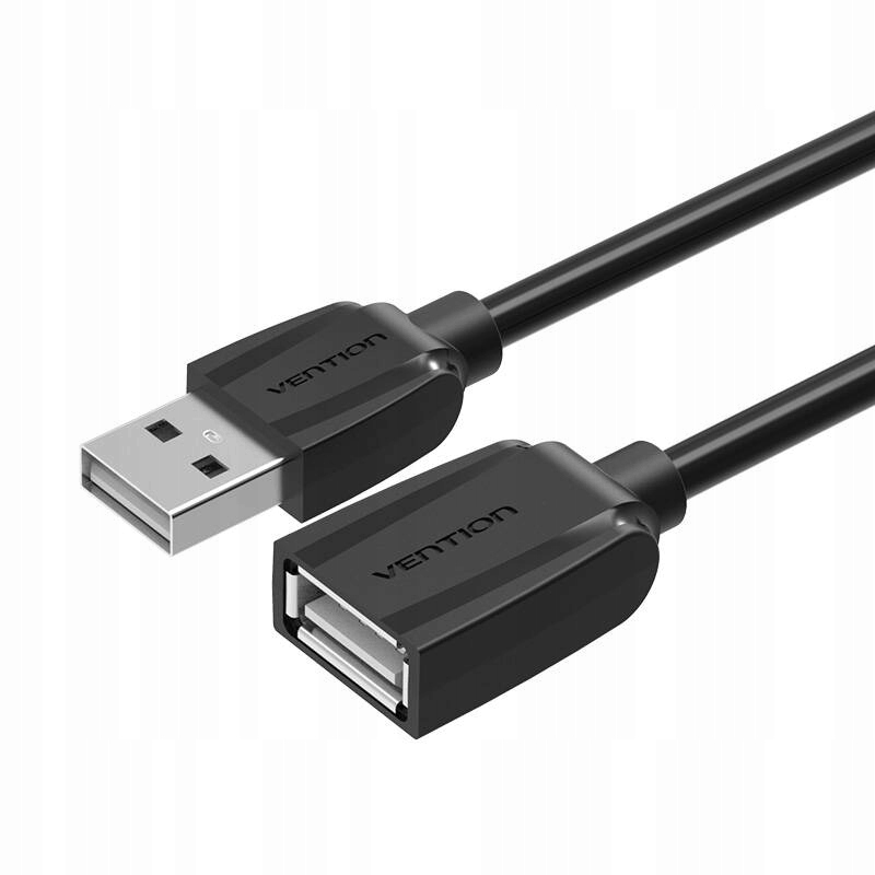 VENTION SOLIDNY PRZEDŁUŻACZ KABEL PRZEWÓD USB 2.0 MĘSKI DO USB ŻEŃSKI 2M