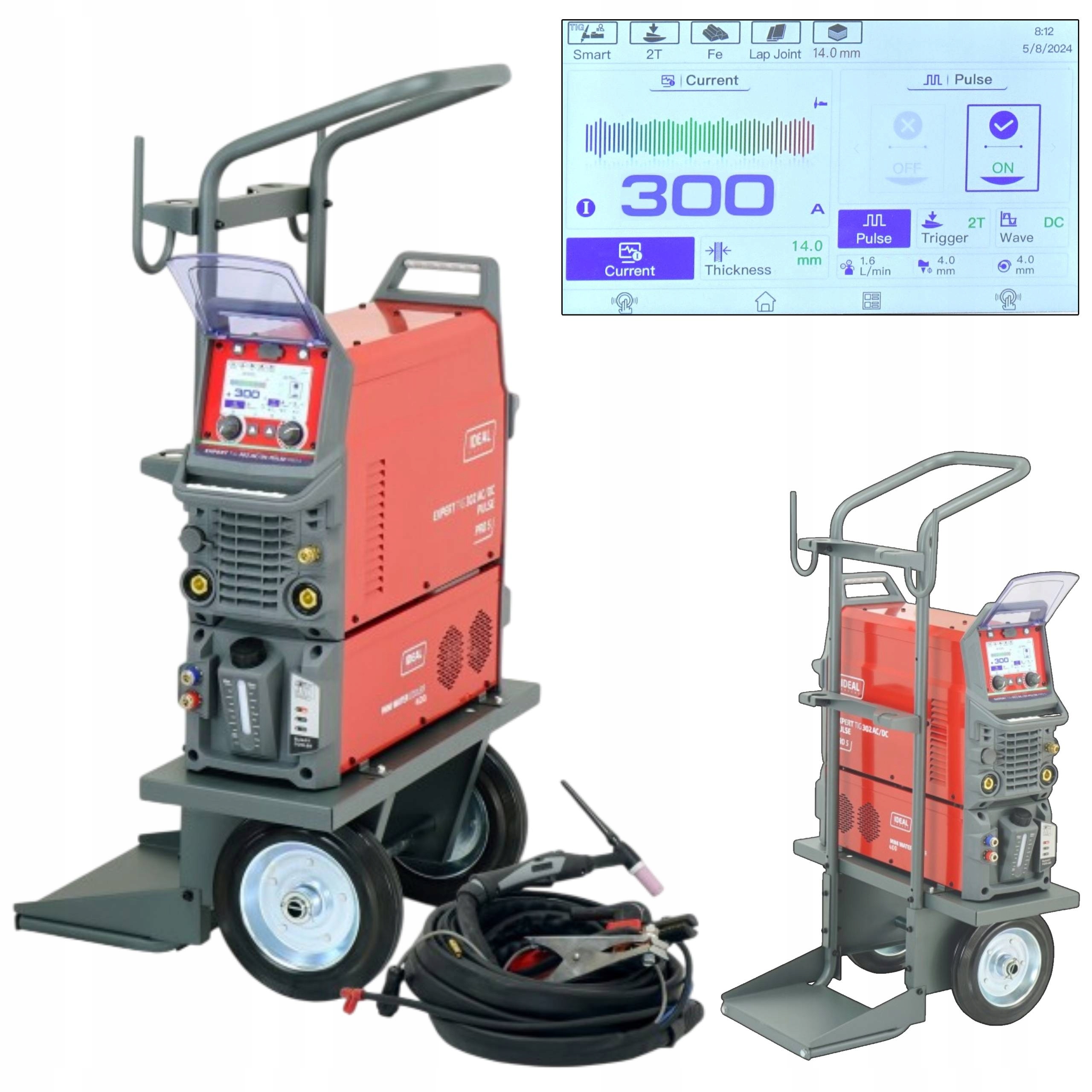 Spawarka Inwertorowa 400V Expert Tig 302 Ac/dc Pulse Pro5 Mma Chłodnica