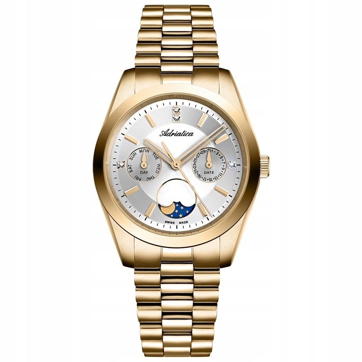 Dámské hodinky Adriatica A3802.1113QF Zlaté Zirkony