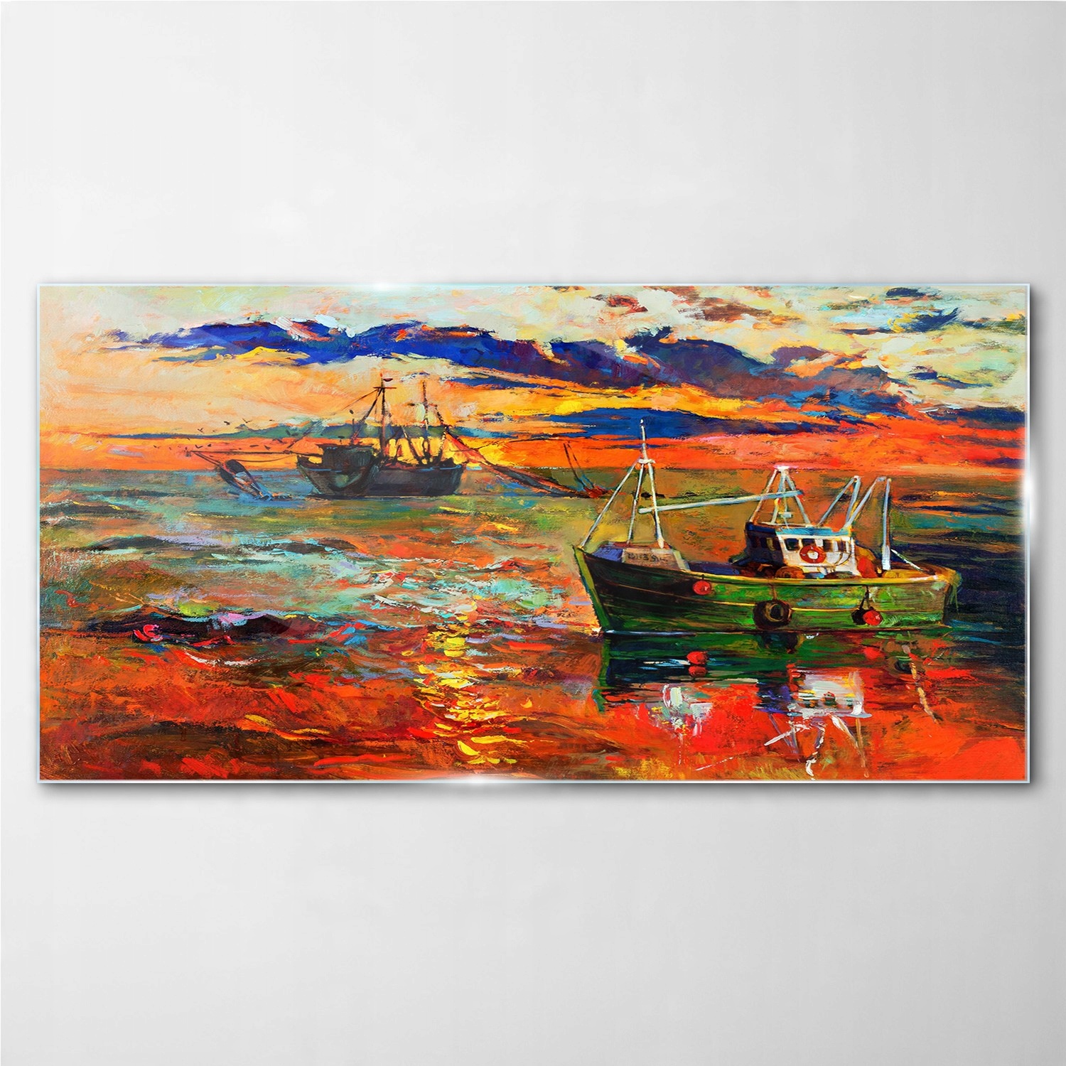 

Obraz szklany Morze ocean statki niebo 140x70 cm