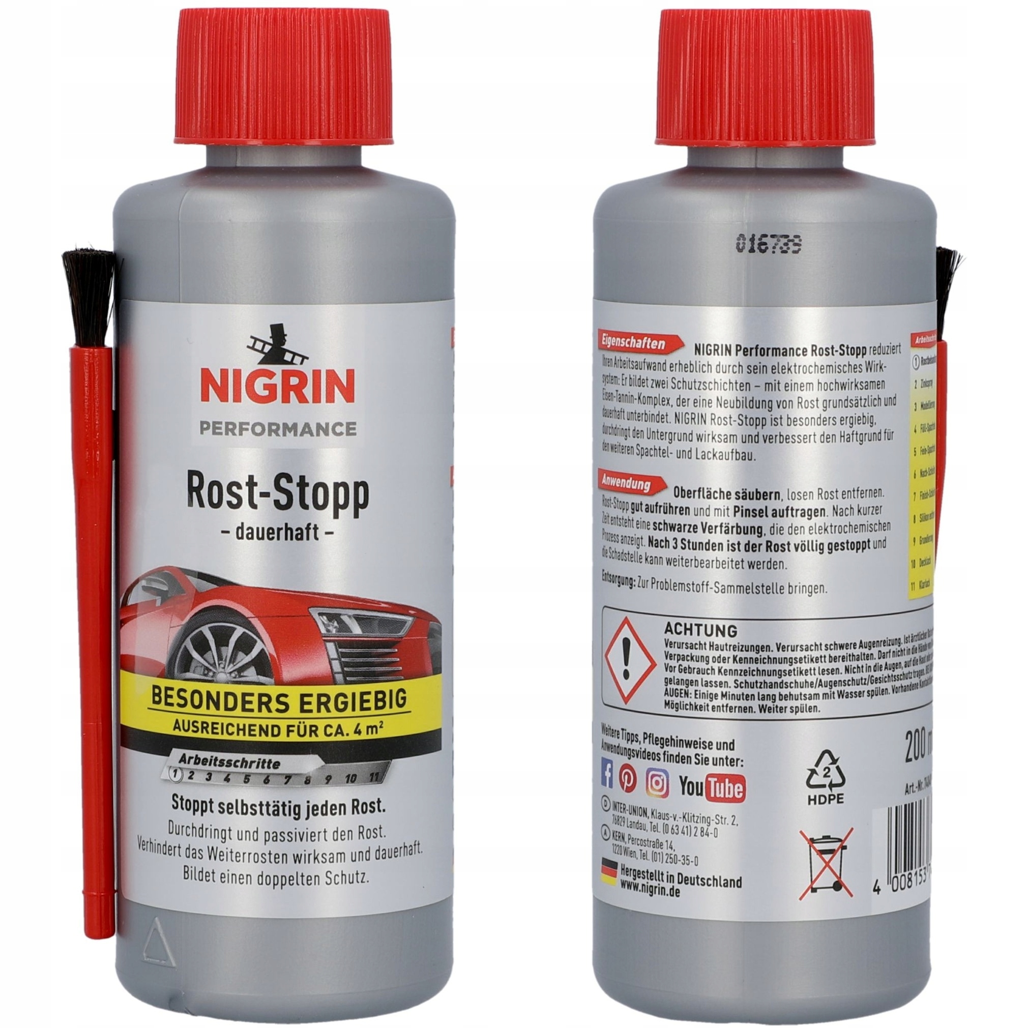 Nigrin Preparat Antykorozyjny na Rdzę 200 ml Neutralizator Rdzy Niemiecki