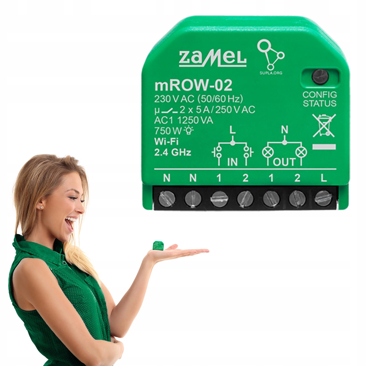 Odbiornik Wi-Fi do sterowania Supla mROW-02 inteligentny dom smart home