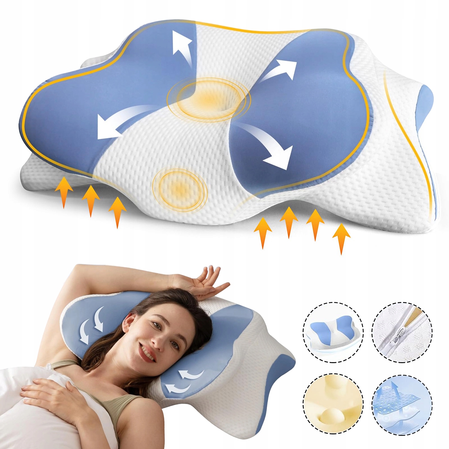 Poduszka Ortopedyczna Do Spania, Poduszka Pod Kark, Ergonomiczna Poduszka