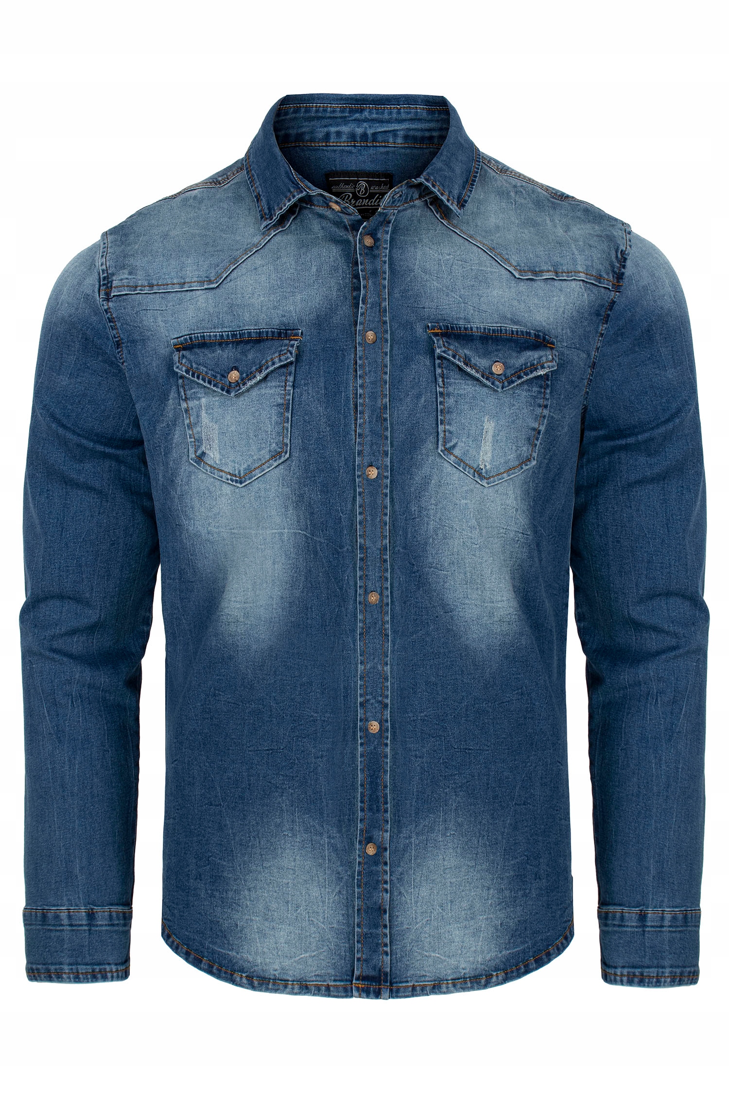 Koszula BRANDIT Riley Denim Shirt denim blue XL