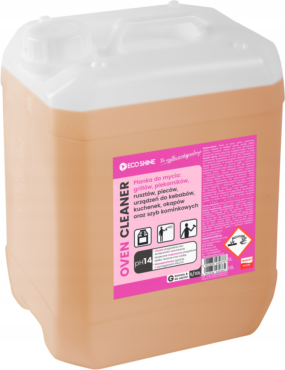 Levně Eco Shine Oven Cleaner na čištění grilu sporáku krbových skel 5L