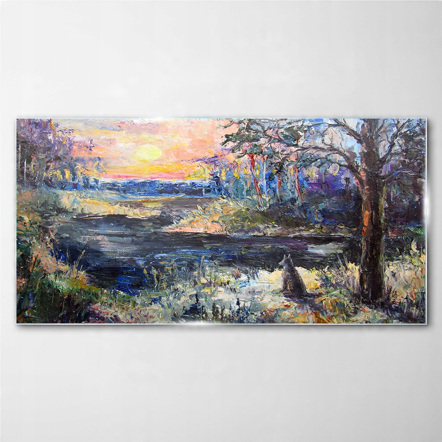 

Obraz do salonu Las zwierzę zachód słońca 140x70