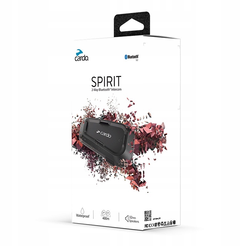 Motocyklový Interkom Cardo Spirit 1 Bluetooth Do Prilby Jednotlivý