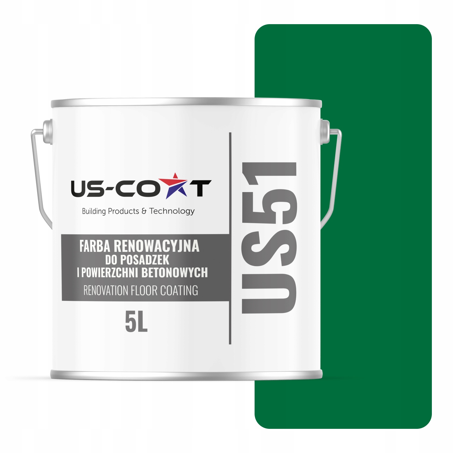 Farba Na Renováciu Betónových Podláh Garáže Farba Zelená RAL6029 Lesk 5 L