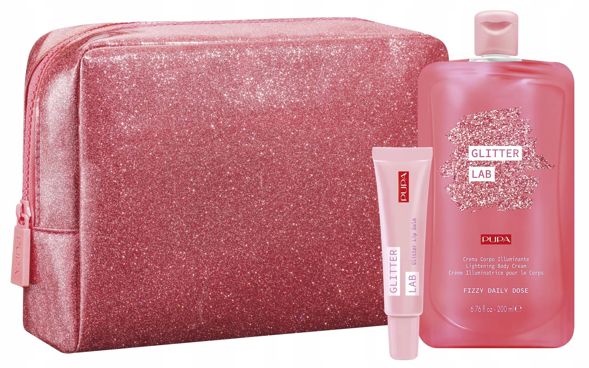Pupa Glitter Lab Zestaw Prezentowy Balsam do ust Balsam do ciała 002