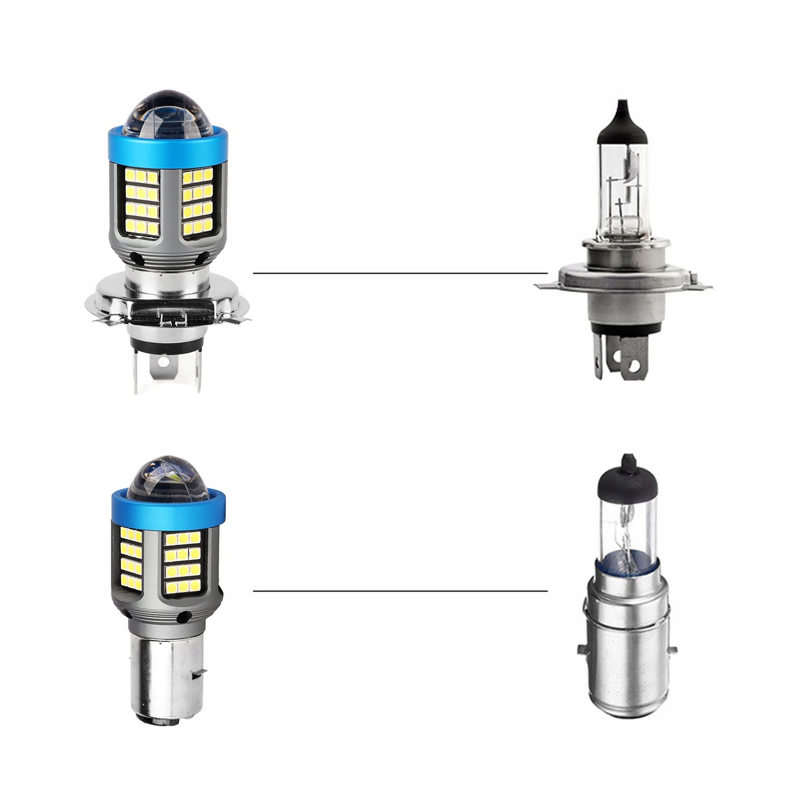 H4 LED ŻARÓWKA REFLEKTORA MOTOCYKLOWEGO STOP ALUMINIUM Stan opakowania oryginalne
